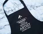 This Is What A Badass Artist Looks Like Apron Gift Cooking Baking BBQ For Fine Art Student Graduate Painter Digital Illustrator AP0782