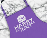 Personalised Chief Burger Flipper Apron Cooking Baking Apron Gift For Him For Dad For Husband Mens Apron Barbecue Gift Idea AP017