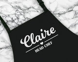 Personalised Head Chef Apron Custom Cooking Baking Apron Gifts For Him For Her For Husband For Wife Mens Womens Apron Mum Gifts Idea AP0004