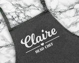 Personalised Head Chef Apron Custom Cooking Baking Apron Gifts For Him For Her For Husband For Wife Mens Womens Apron Mum Gifts Idea AP0004