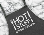 Hot Stuff Coming Through Chef Apron Custom Cooking Baking Apron Anniversary Gifts For Him For Dad For Husband Mens Apron Gift Idea AP0014