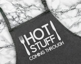 Hot Stuff Coming Through Chef Apron Custom Cooking Baking Apron Anniversary Gifts For Him For Dad For Husband Mens Apron Gift Idea AP0014