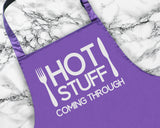 Hot Stuff Coming Through Chef Apron Custom Cooking Baking Apron Anniversary Gifts For Him For Dad For Husband Mens Apron Gift Idea AP0014
