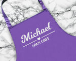 Personalised Sous Chef Apron Custom Cooking Baking Apron Gifts For Him For Her For Husband For Wife Mens Womens Apron Daddy Gift Idea AP0005