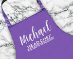 Personalised Head Chef Family Residence Apron Gift For Dad Brother Husband Boyfriend Cooking Baking Full Length Custom Apron Gift AP0831