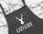 Personalised Reindeer Christmas Apron Gift For Mum Dad Brother Sister Husband Boyfriend Cooking Baking Custom Apron Christmas Gift
