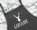 Personalised Reindeer Christmas Apron Gift For Mum Dad Brother Sister Husband Boyfriend Cooking Baking Custom Apron Christmas Gift