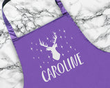 Personalised Reindeer Christmas Apron Gift For Mum Dad Brother Sister Husband Boyfriend Cooking Baking Custom Apron Christmas Gift