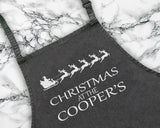 Personalised Santa Reindeer Christmas Apron Gift For Mum Dad Brother Sister Husband Boyfriend Cooking Baking Custom Apron Christmas Gift