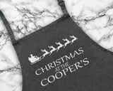 Personalised Santa Reindeer Christmas Apron Gift For Mum Dad Brother Sister Husband Boyfriend Cooking Baking Custom Apron Christmas Gift