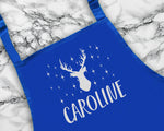 Personalised Reindeer Christmas Apron Gift For Mum Dad Brother Sister Husband Boyfriend Cooking Baking Custom Apron Christmas Gift