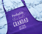 Probably The Best Grandad In The World Apron Gift Cooking Baking BBQ For Grandpa Grandparent Gramps Grandfather Great Grandad AP0522