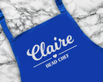 Personalised Head Chef Apron Custom Cooking Baking Apron Gifts For Him For Her For Husband For Wife Mens Womens Apron Mum Gifts Idea AP0004