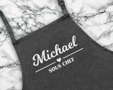 Personalised Sous Chef Apron Custom Cooking Baking Apron Gifts For Him For Her For Husband For Wife Mens Womens Apron Daddy Gift Idea AP0005