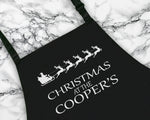 Personalised Santa Reindeer Christmas Apron Gift For Mum Dad Brother Sister Husband Boyfriend Cooking Baking Custom Apron Christmas Gift