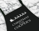 Personalised Santa Reindeer Christmas Apron Gift For Mum Dad Brother Sister Husband Boyfriend Cooking Baking Custom Apron Christmas Gift