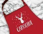 Personalised Reindeer Christmas Apron Gift For Mum Dad Brother Sister Husband Boyfriend Cooking Baking Custom Apron Christmas Gift