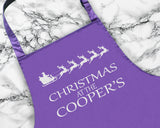 Personalised Santa Reindeer Christmas Apron Gift For Mum Dad Brother Sister Husband Boyfriend Cooking Baking Custom Apron Christmas Gift
