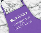 Personalised Santa Reindeer Christmas Apron Gift For Mum Dad Brother Sister Husband Boyfriend Cooking Baking Custom Apron Christmas Gift