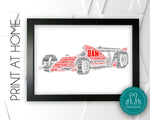 Personalised Motor Car Racing Gift Print Sports Gifts For Car Fan Wall Prints Wall Art Decor Gift Design 7 DDGC1073