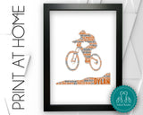 Personalised PRINTABLE Mountain Biking Gifts Word Art Wall Print - Bike Lover Gifts Wall Room Decor Prints Digital Download Prints DDSC0090