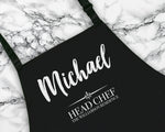 Personalised Apron for Men Gift for Dad - Barbecue BBQ Cooking Apron - Great Fathers Day Gift Idea Head Chef AP0031