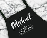 Personalised Apron for Men Gift for Dad - Barbecue BBQ Cooking Apron - Great Fathers Day Gift Idea Head Chef AP0031