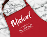 Personalised Apron for Men Gift for Dad - Barbecue BBQ Cooking Apron - Great Fathers Day Gift Idea Head Chef AP0031