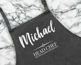 Personalised Apron for Men Gift for Dad - Barbecue BBQ Cooking Apron - Great Fathers Day Gift Idea Head Chef AP0031
