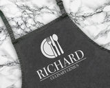 Personalised Mens Culinary Genius Barbecue BBQ Cooking Apron - Great Fathers Day Gift Idea AP0032