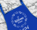 Personalised Mens Christmas Apron - Gift For Him Dad Grandad Family Name Cooking Baking Head Chef BBQ Design AP0033