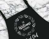 Personalised Mens Christmas Apron - Gift For Him Dad Grandad Family Name Cooking Baking Head Chef BBQ Design AP0033