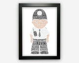 Personalised Police Officer Gifts UK Uniform - White and Black Skin Tones - Passing Out Parade Gifts - Policeman Gifts PG0578