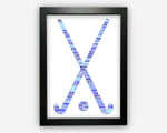 Personalised Field Hockey Hockey Print Sports For Player Gift Word Art Wall Room Decor Prints GC1068