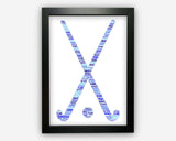 Personalised Field Hockey Hockey Print Sports For Player Gift Word Art Wall Room Decor Prints GC1068