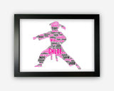 Personalised Judo Karate Martial Arts Sports Self Defence Gift Word Art Wall Room Decor Prints GC1098