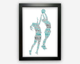 Personalised Netball Gifts Word Art Wall Print - Team Sports Gifts Wall Decor Custom Word Cloud Wall Art A3 A4 A5 8x10 Print SC0255
