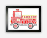 Personalised Word Art Gift Fire Fighter Gift Fireman Gift For Fire Truck Wall Art Wall Prints Wall Art Gift Wall Art Prints PG0566