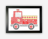 Personalised Word Art Gift Fire Fighter Gift Fireman Gift For Fire Truck Wall Art Wall Prints Wall Art Gift Wall Art Prints PG0566