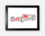 Personalised Motor Car Racing Gift Print Sports Gifts For Car Fan Wall Prints Wall Art Decor Gift GC1073