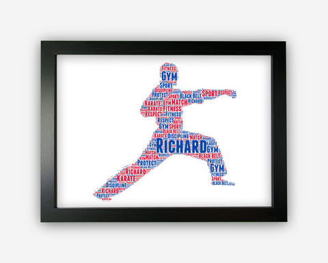 Personalised Word Art Gift Martial Arts Gift Karate Gift Judo Gift Wall Art Wall Prints Wall Art Wall Decor Gift Prints NP063
