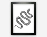 Personalised Snake Gifts Word Art Wall Print - Pet Reptile Gifts Wall Decor Custom Word Cloud Wall Art A3 A4 A5 8x10 Print GC1471