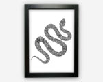 Personalised Snake Gifts Word Art Wall Print - Pet Reptile Gifts Wall Decor Custom Word Cloud Wall Art A3 A4 A5 8x10 Print GC1471