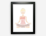 Personalised Word Art Gift Yoga Gifts Yoga Print Gift For Yogi Yoga Instructor Wall Prints Wall Art Wall Decor Gift Wall Art Prints GC1198