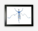 Personalised Running Athlete Runner Run Marathon Gift Word Art Wall Room Decor Prints GC1118