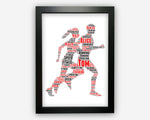 Personalised Running Gift For Couple Print For Runner Run Gift Marathon Triathlon Gift For Him Her Word Art Wall Room Decor Prints GC1124