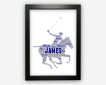 Personalised Polo Gifts Word Art Wall Print - Horse Sports Gifts Wall Decor Custom Word Cloud Wall Art A3 A4 A5 8x10 Print SC0256