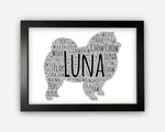 Personalised Chow Chow Dog For Pooch Lover Puppy Gift Word Art Wall Room Decor Prints GC1392