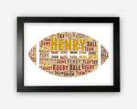 Personalised Word Art Gift American Football Gift Rugby Gift Football Wall Art Wall Prints Wall Art Wall Decor Gift PG0568