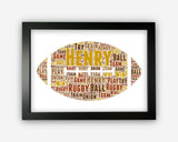 Personalised Word Art Gift American Football Gift Rugby Gift Football Wall Art Wall Prints Wall Art Wall Decor Gift PG0568